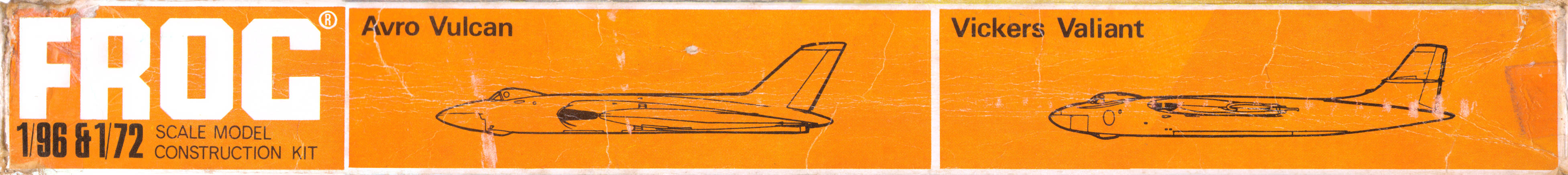 Боковая сторона коробки FROG F354 AVRO Vulcan, Tri-ang Pedigree (N.Z.) Ltd., 1969-70